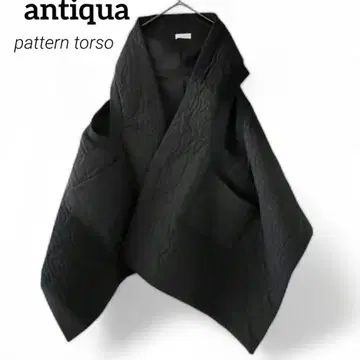 안티카 antiqua 퀼팅 베스트 숏 기장 판초 자켓