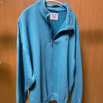 레어 champion X large 콜라보 하프 지퍼 맨투맨