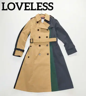 [ 새상품급 ] LOVELESS 컬러 블록 트렌치코트 사이즈 36