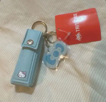 헬로키티 리본형 참 포함 립 파우치