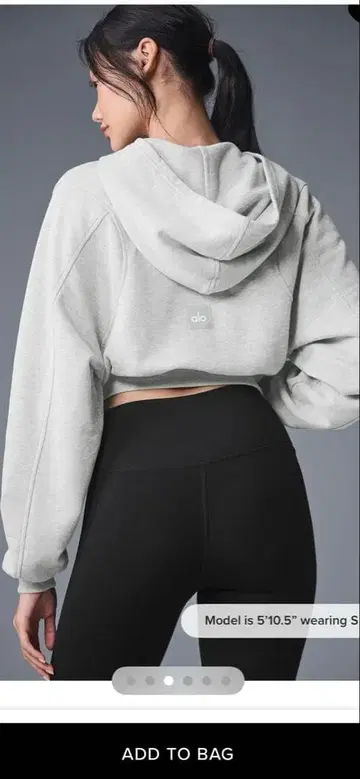 alo S/P/CH 크롭 후드티