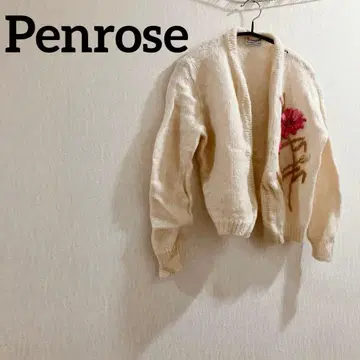 Penrose 꽃 자수 가디건 아이보리 가을/겨울