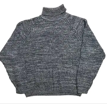 90s 올드 갭 하이넥 코튼 니트 멜란지