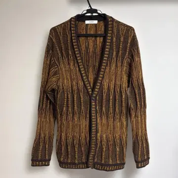INHERIT 브라운 계열 V넥 가디건 M 사이즈