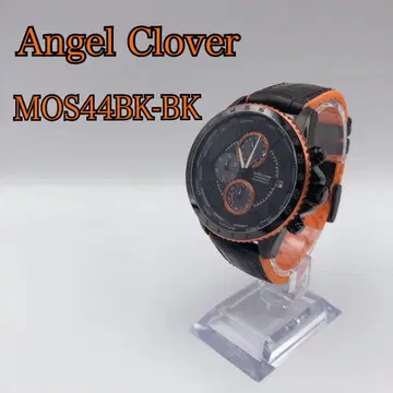 Angel Clover MOS44BK-BK 솔라 크로노그래프 손목시계