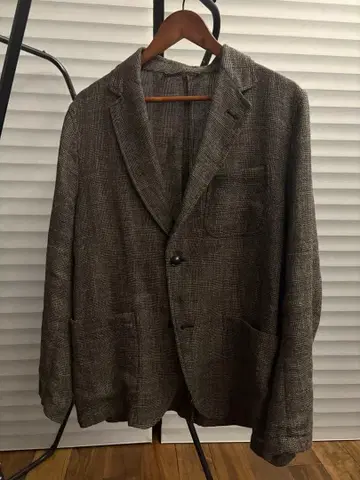 CALME martinique 헴프 테일러드 자켓 브라운 계열