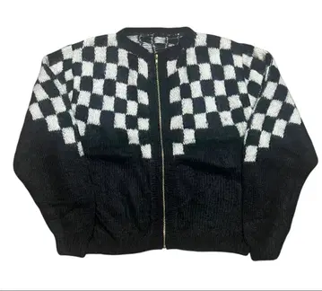 90s 빈티지 체커 패턴 니트
