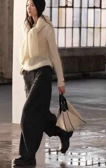 ZARA WOMAN 울 블렌드 카고 팬츠