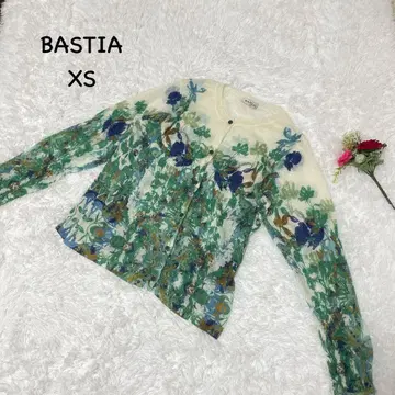 BASTIA [ XS ] 꽃무늬 가디건 얇은 소재 비침 있음 개성