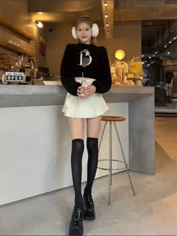 darich 아일렛 벨트 플리츠 미니 스커트 S