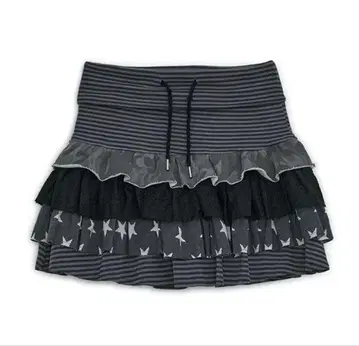 HUG YOUR SKIN 원영 착용 레이어드 스커트 한국 그런지