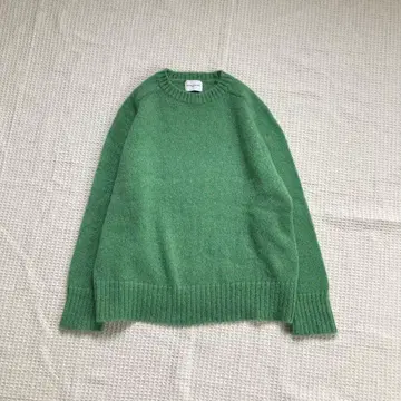 유나이티드 애로우즈 모헤어 울 니트 그린 크루넥 스웨터 프리