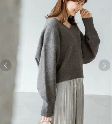 noble 노블 CA/W 숏 V 풀오버 그레이