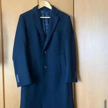 suit select 체스터 코트 네이비