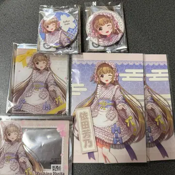 요다 요시노 화양가련 데레마스 캔뱃지 아크릴 카드 엽서 세트