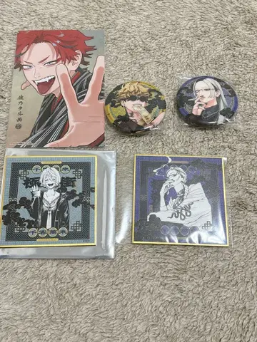 극락가 색지 캔뱃지 엽서 카나타 타오 아르마 타츠오미