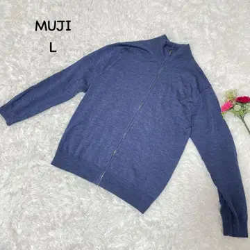 MUJI [ L ] 지퍼 니트 가디건 캐주얼 울 가디건