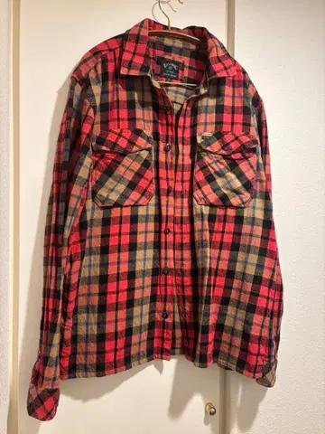 BILLABONG 헴프 혼방 체크 플란넬 셔츠 M 사이즈