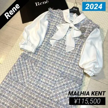 2024년 Rene 새상품급 115,500엔 마리아 켄트 트위드 드레스