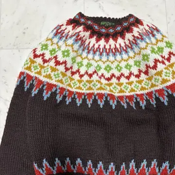 디자인 니트 니트 스웨터 로피 스웨터 멀티 컬러 핸드 니트