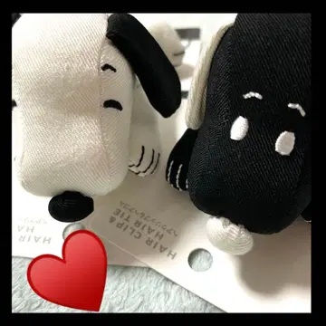 USJ 한정판 스누피 머리끈 포함 마스코트 클립 봉제 인형 2세트