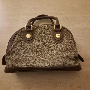 가죽 보스턴 백 브라운과 베이지