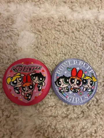 메루카리 택배 파워퍼프걸즈 자수 캔뱃지 비스킷1