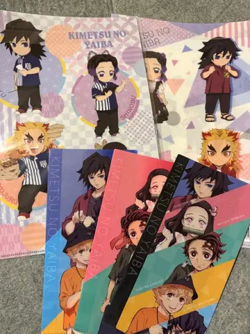 새상품 귀멸의 칼날 로손 클리어 파일 티켓 케이스