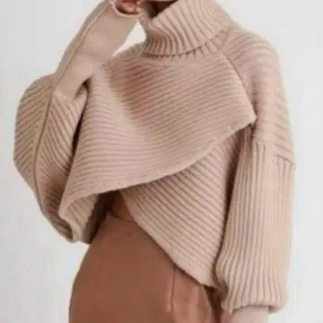 [ 컨디션 최상 ] 리브 터틀넥 니트 베이지 styling