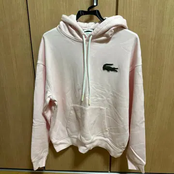 LACOSTE 루즈핏 후드티 M 핑크