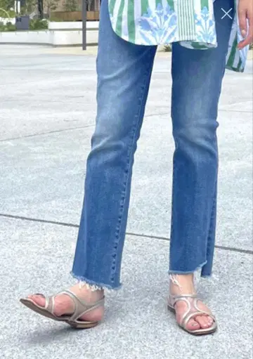 두지엠 클라세 MOTHER 인사이드 크롭 스텝 프레이 데님