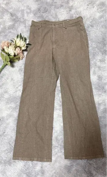 [ 연휴 세일 중 ] 브라운 플레어 팬츠 허리 74cm