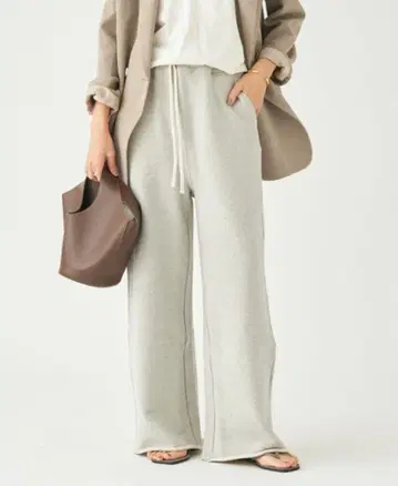 [plage] 맨투맨 와이드 스트레이트 팬츠 34