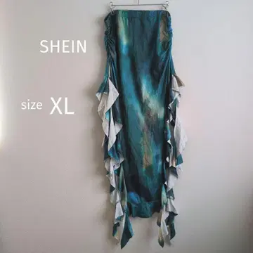 SHEIN [ XL ] 프릴 그라데이션 롱 스커트 의상