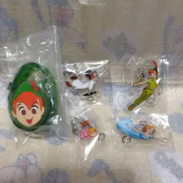 피터팬 캡슐 토이 아크릴 참 컴플리트 세트와 빛나는 밴딩
