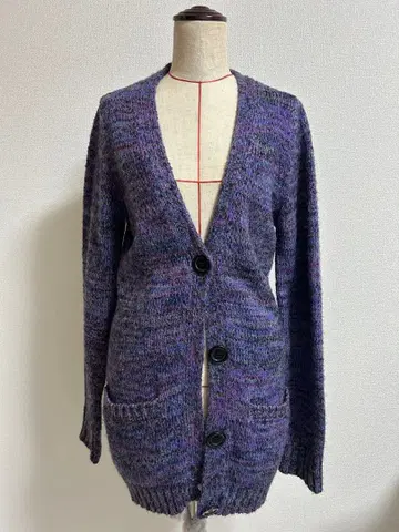 MOUSSY 퍼플 계열 롱 가디건 F