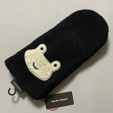 마타노 아츠코 장갑 겨울용 미튼 블랙 개구리