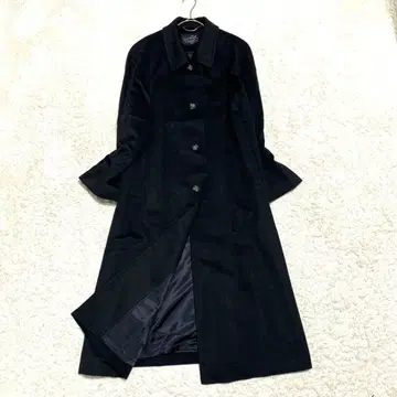 빅 사이즈 퓨어 캐시미어 100% 블랙 롱 코트 관혼상제