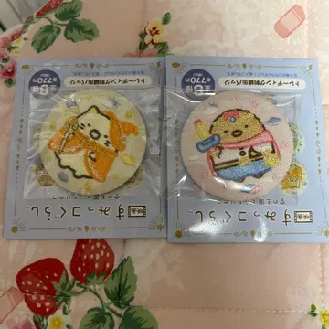 스미코구라시 영화 자수 캔뱃지 네코 돈카츠