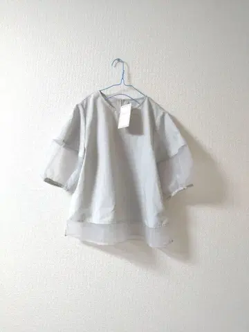 새상품 미사용 택 포함 오간자 볼륨 소매 오피스 캐주얼