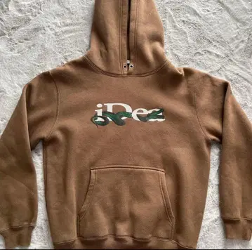 iDea 뱀 그래픽 후드티 브라운