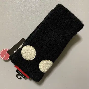 마타노 아츠코 장갑 겨울용 손가락 끝 없음 블랙