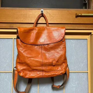 가죽 캔버스 백팩