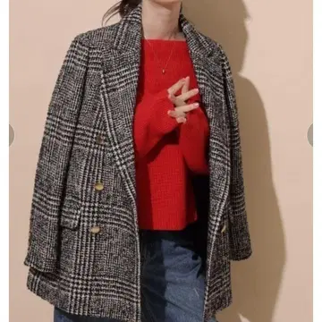 [ Apuweiser-riche ] 체크 체스터 코트