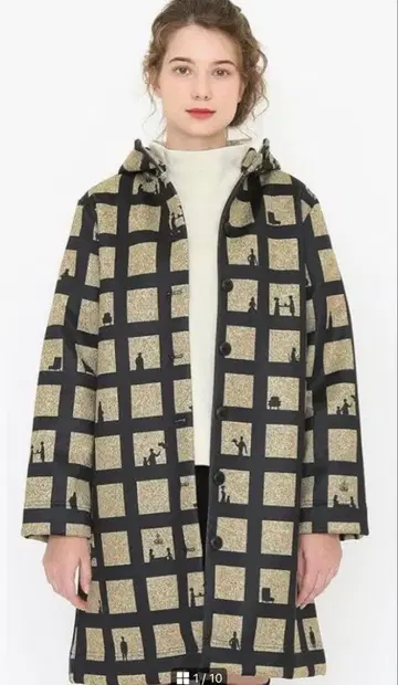 그라니프 graniph 올 패턴 보아 코트 자켓 아우터