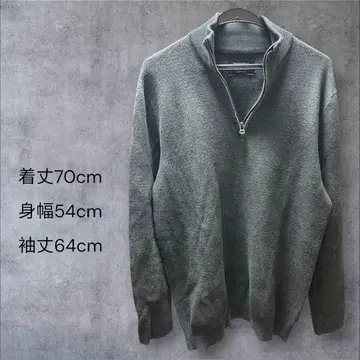 INDUSTRIE 하프 지퍼 니트 스웨터 롱핏