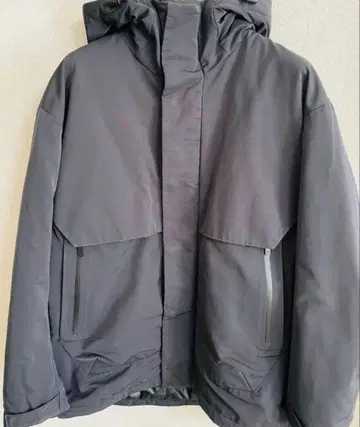 UNIQLO +J 하이브리드 다운 오버 사이즈 후드티 M 다크 그레이