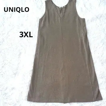 UNIQLO 브러쉬드 저지 오버롤 스커트 베이지 3XL