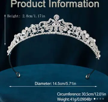 웨딩 잡화 5종 세트 티아라 화이트 그로브 목걸이 귀찌 세트