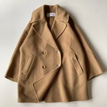 24AW 루쉘블루 더블 페이스 숏코트 피코트 카멜